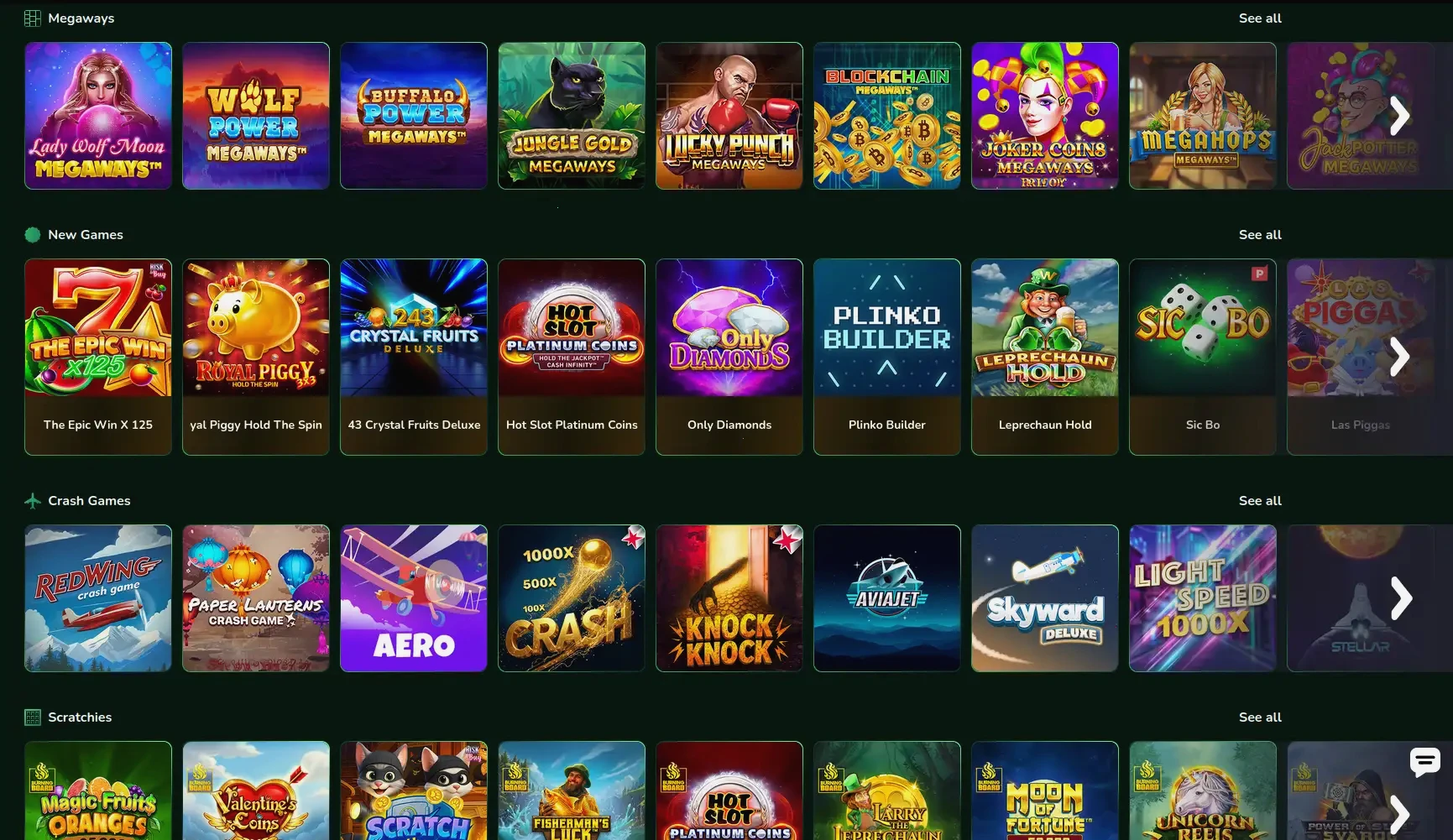 Goatspins Casino Spielauswahl nach der schnellen Anmeldung